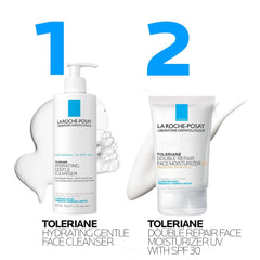 Toleriane Hydrating Gentle Cleanser & Double Repair Face Moisturizer SPF 30 Set